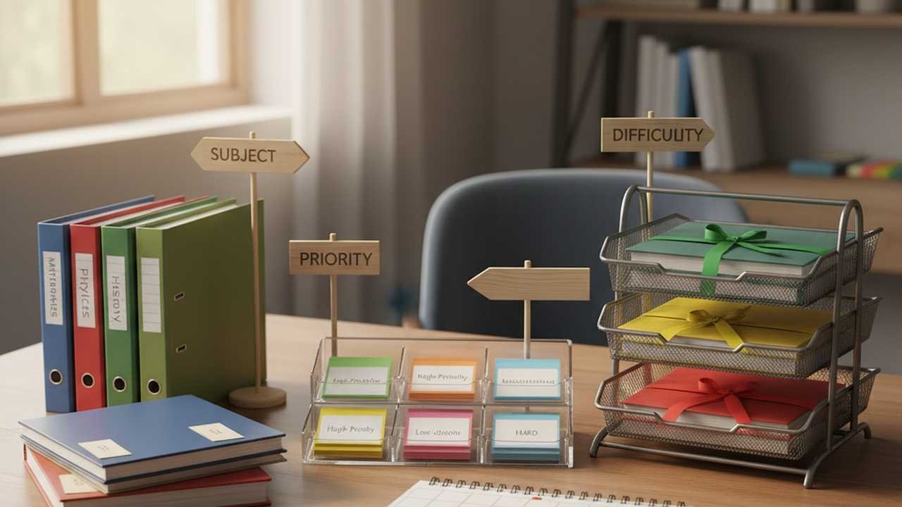 Tips for Organizing Study Material by Subject, Priority, and Difficulty
