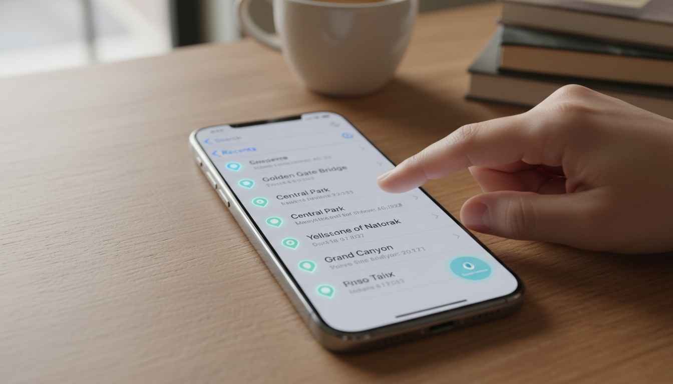 how to check visited places on iphone